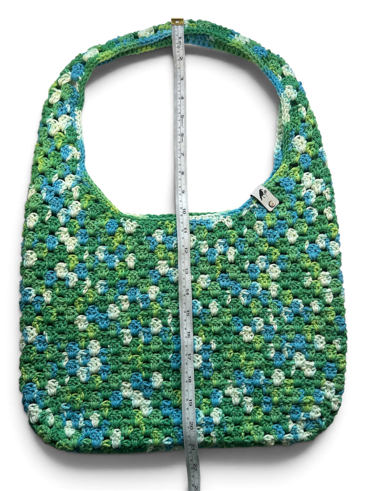 Green Blue and White Boho bag