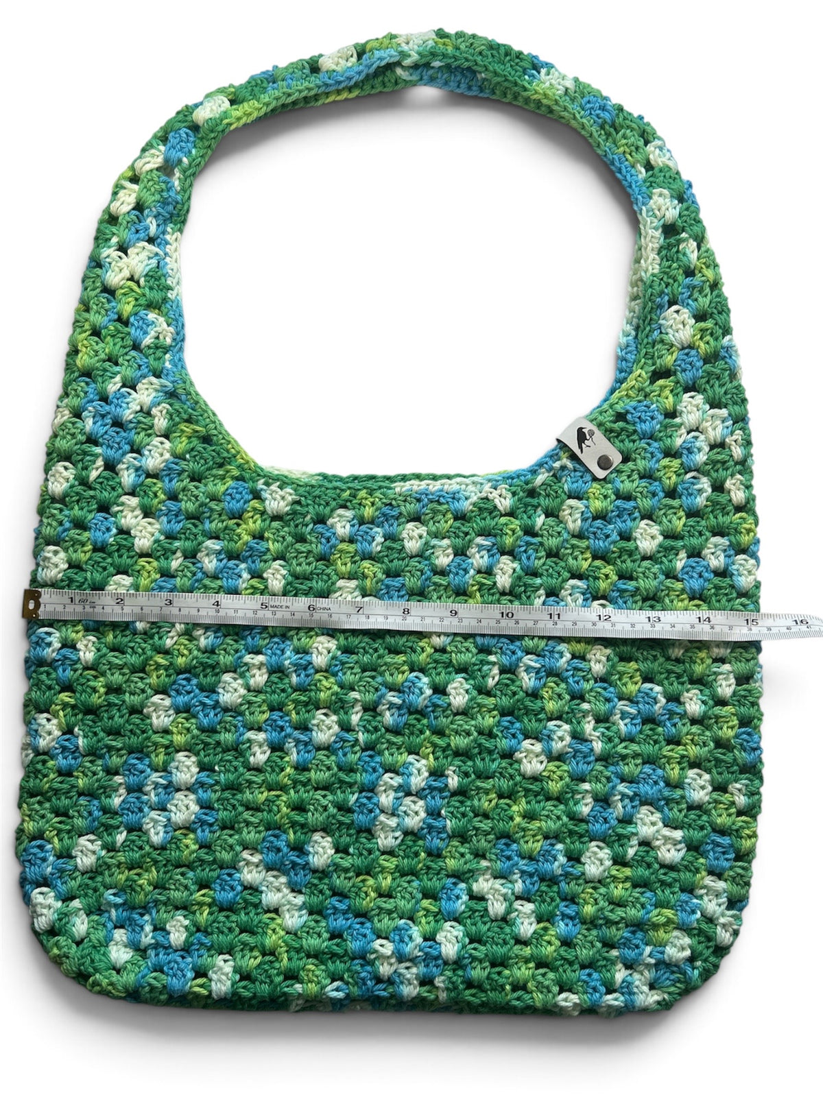 Green Blue and White Boho bag