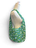 Green Blue and White Boho bag