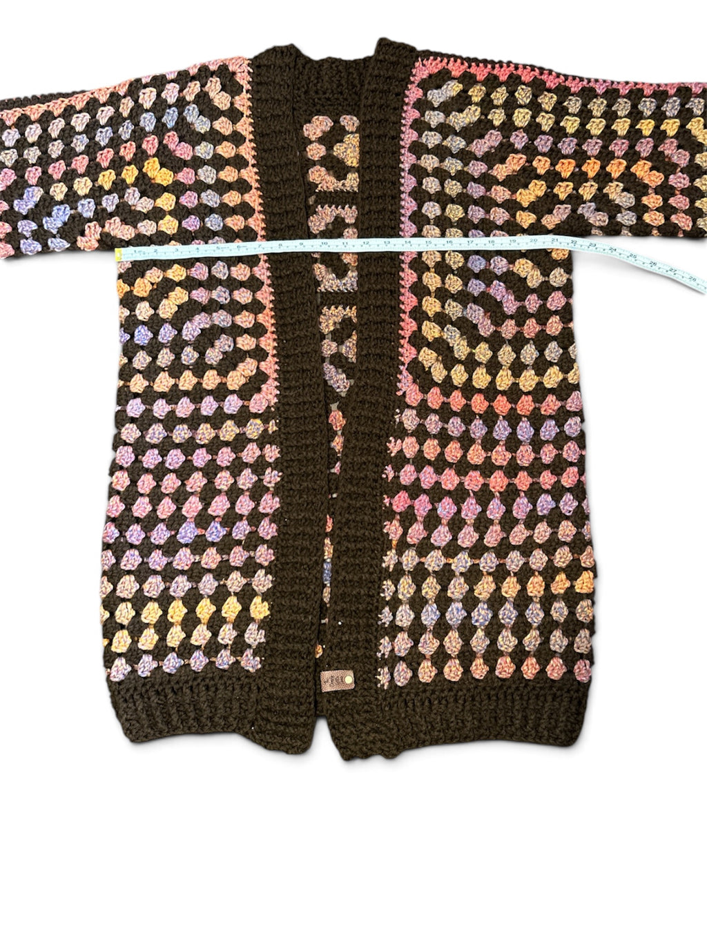 Autumn Confetti Hexa Cardigan - Oversized Granny Cardigan