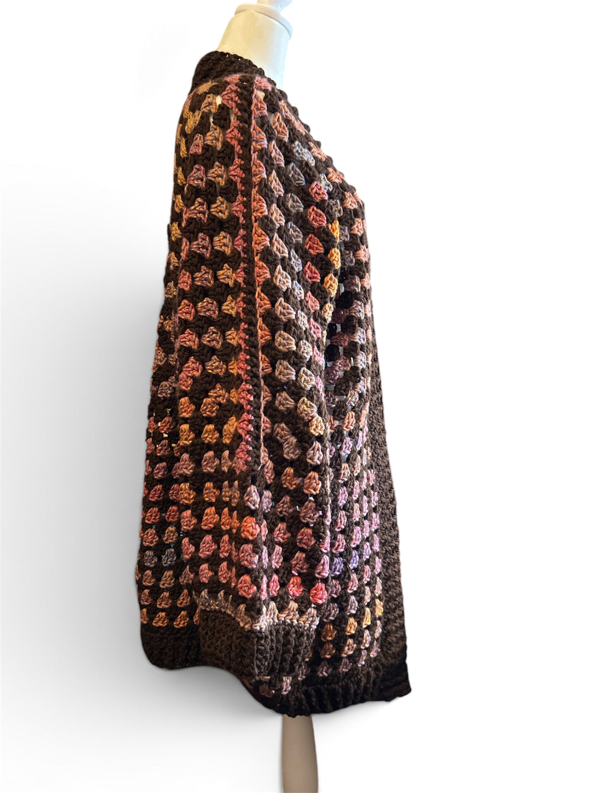 Autumn Confetti Hexa Cardigan - Oversized Granny Cardigan