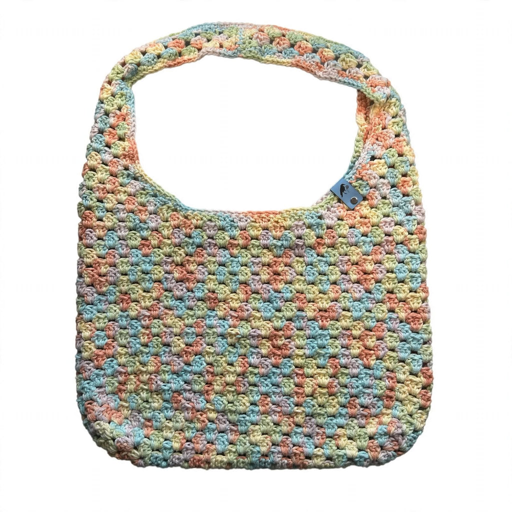 Pastel Confetti Crochet Boho Bag - Rainbow Pastel Multi